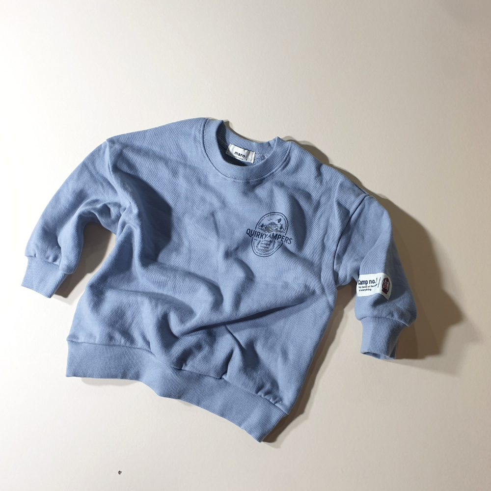 긴팔 티셔츠 블루 색상 이미지-S1L20