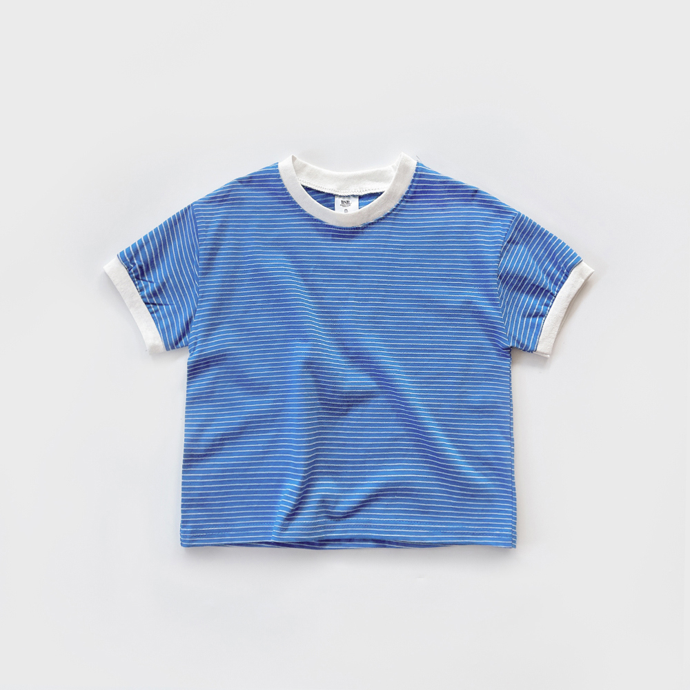 반팔 티셔츠 블루 색상 이미지-S1L24