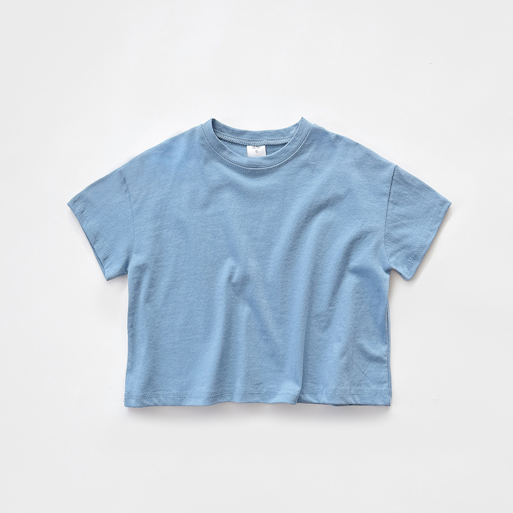 반팔 티셔츠 블루 색상 이미지-S1L40