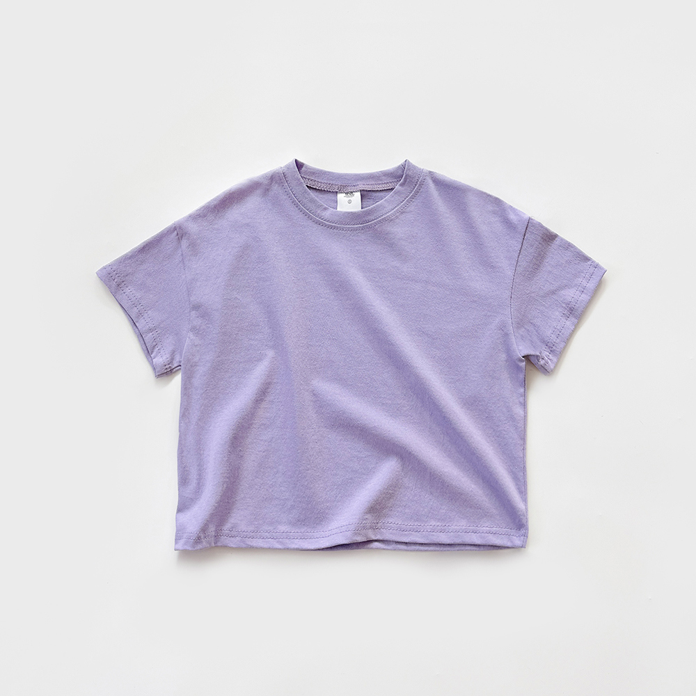 반팔 티셔츠 라벤더 색상 이미지-S1L46